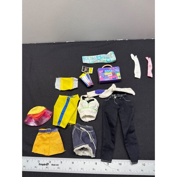 Vintage Barbie Doll Clothes Assorted Lot With Skirts Tops & Accessories - Picture 1 of 5